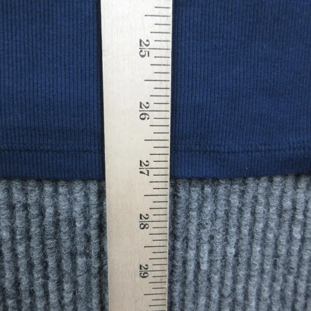 Banana Republic Sweater Womens XL Blue Pullover Mock Neck Tight-Knit Stretch NWT